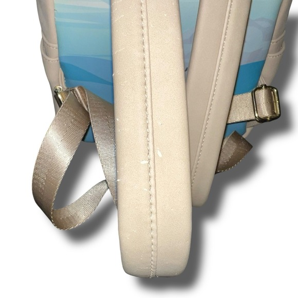 DISNEY Loungefly Mini Backpack Pocahontas Meeko Scenery Sunflowers River Wind - Picture 12 of 15